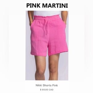 80$ NWT Pink Martini Nikki Shorts Pink Shorts